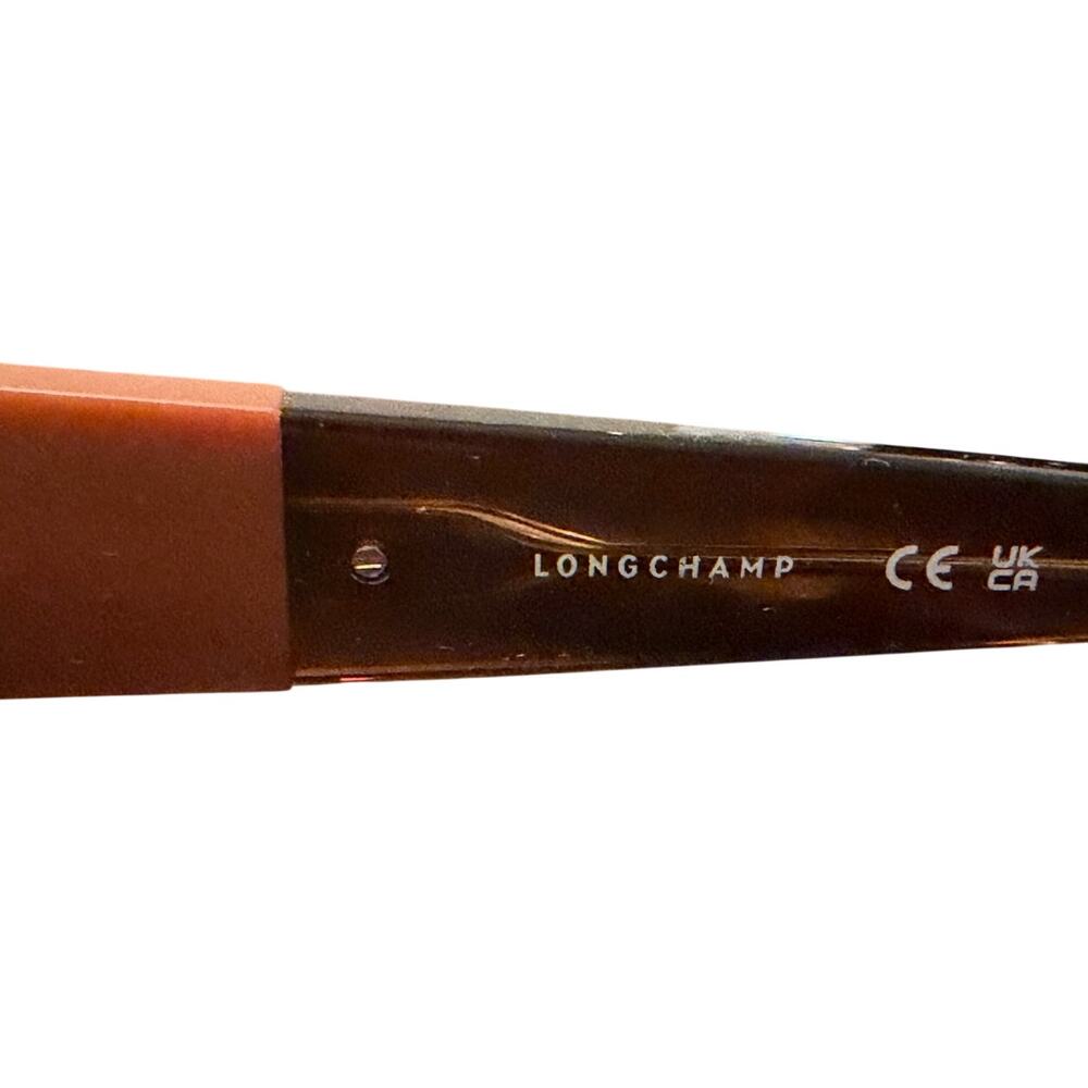 Longchamp Rectangular Striped Brown Women's Sungl… - image 6